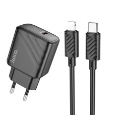 Сетевое Зарядное Устройство Hoco CS22A 1USB-C PD/QC 30W+Type-C to Lightning