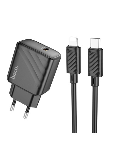 Сетевое Зарядное Устройство Hoco CS22A 1USB-C PD/QC 30W+Type-C to Lightning
