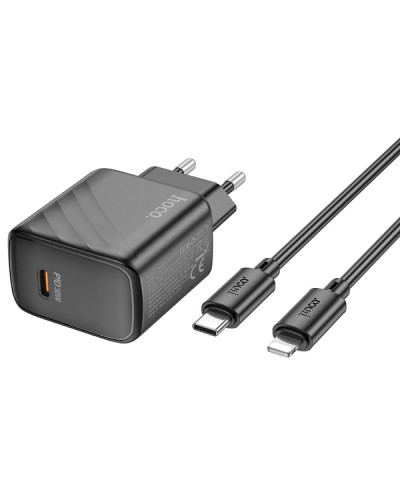Сетевое Зарядное Устройство Hoco CS22A 1USB-C PD/QC 30W+Type-C to Lightning