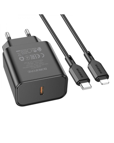 Сетевое Зарядное Устройство Borofone BA71A Power PD20W Type-C to Lightning