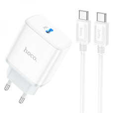 Сетевое Зарядное Устройство Hoco C104A Stage single port PD20W Type-C to Type-CСетевое Зарядное Устройство Hoco C109A Fighter QC3.0