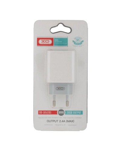 Сетевое Зарядное Устройство XO L65 EU 2USB 2.4A