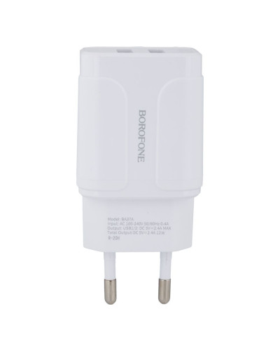 Сетевое Зарядное Устройство Borofone BA37A 2USB 2.4A 12W