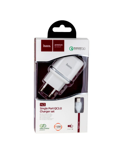 Сетевое Зарядное Устройство Hoco N3 Type-C QC3.0