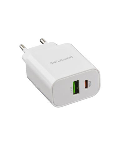Сетевое зарядное устройство Borofone BA55A dual port PD20W+QC3.0