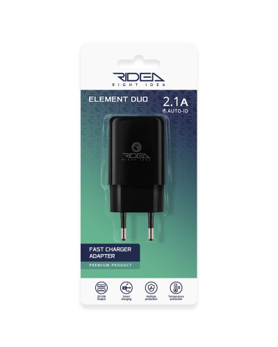 Сетевое Зарядное Устройство Ridea RW-21011 Element Duo 2USB 2.1 A