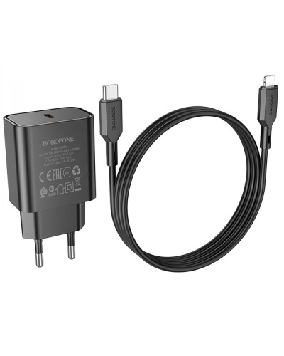 Сетевое Зарядное Устройство Borofone BA71A Power PD20W Type-C to Lightning