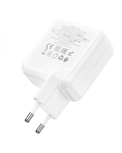 Сетевое Зарядное Устройство Hoco C115A Header PD65W/QC (2C1A) GAN