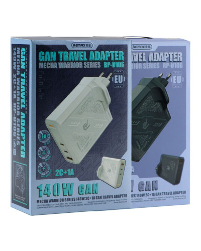 Сетевое Зарядное Устройство Remax RP-U106 140W 2C+1A GaN