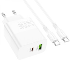 Сетевое Зарядное Устройство Borofone BA75A Powerfull PD+QC 30W Type-C to Type-C