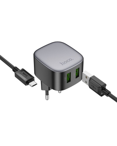 Сетевое Зарядное Устройство Hoco CS34A 2USB QC 18W+USB to Micro