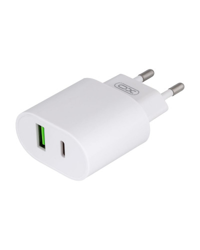Сетевое Зарядное Устройство XO L81A EU PD20W+QC3.0 Type-C 2USB