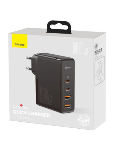 Сетевое Зарядное Устройство Baseus GaN2 Pro Quick Charger 2C+2U 100W CCGAN2P-L