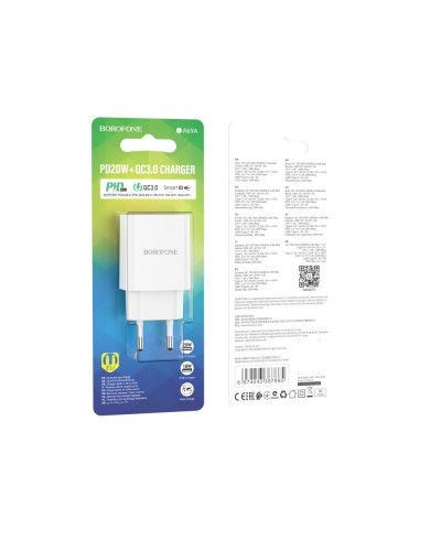 Сетевое Зарядное Устройство Borofone BA69A Resource PD20W+QC3.0