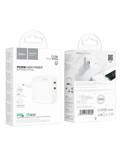 Сетевое Зарядное Устройство Hoco C110A Lucky PD/QC 35W