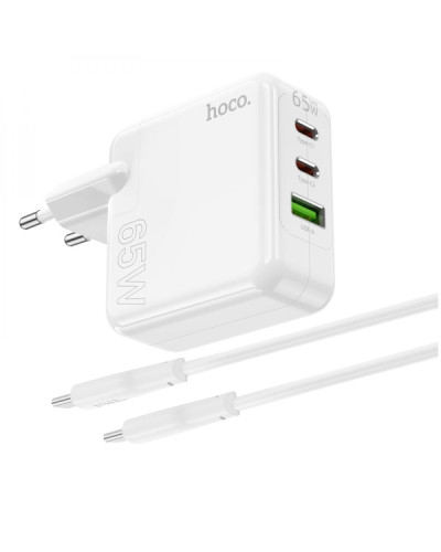 Сетевое Зарядное Устройство Hoco C115A Header PD65W/QC (2C1A) GAN Type-C to Type-C