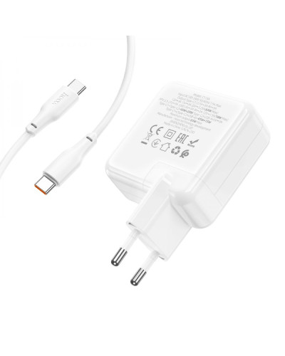 Сетевое Зарядное Устройство Hoco C115A Header PD65W/QC (2C1A) GAN Type-C to Type-C