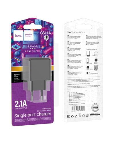Сетевое Зарядное Устройство Hoco CS11A 1USB 2.1A