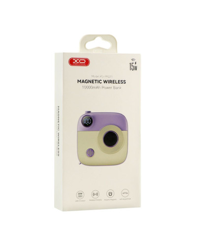 Power Bank XO PR223 Magnetic 15W mini camera digital display 10000mAh