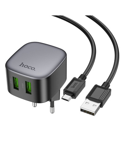 Сетевое Зарядное Устройство Hoco CS34A 2USB QC 18W+USB to Micro