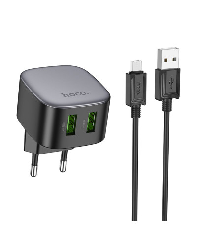 Сетевое Зарядное Устройство Hoco CS34A 2USB QC 18W+USB to Micro