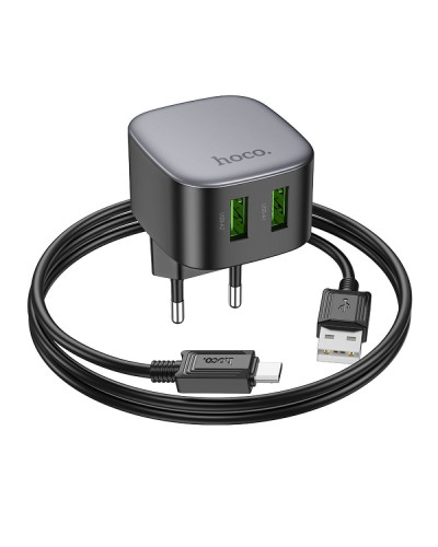 Сетевое Зарядное Устройство Hoco CS34A 2USB QC 18W+USB to Micro