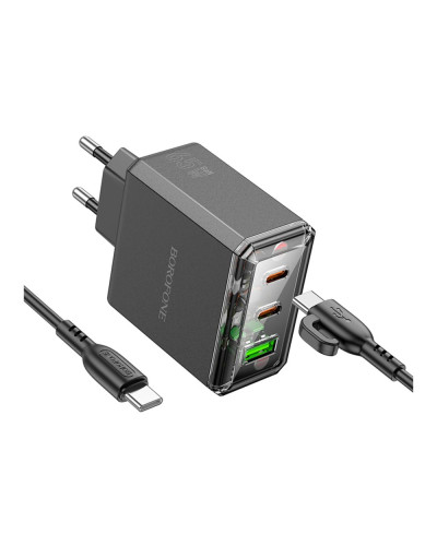 Сетевое Зарядное Устройство Borofone BAS34A 2Type-C/1USB PD/QC 65W Type-C to Type-C