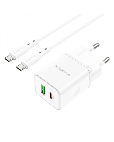 Сетевое Зарядное Устройство Borofone BN7 PD20W+QC3.0 Type-C To Type-C