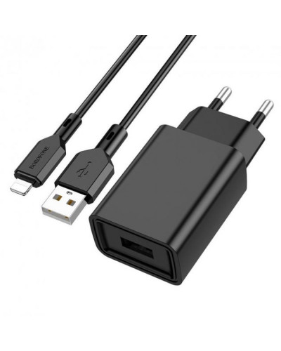 Сетевое Зарядное Устройство Borofone BA68A Lightning 1USB 2.1A