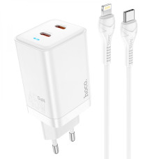Сетевое Зарядное Устройство Hoco N23 GAN Starlight PD45W Type-C to Lighting