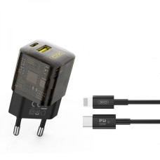Сетевое Зарядное Устройство XO CE05 PD30W+QC3.0 Type-C to Lightning