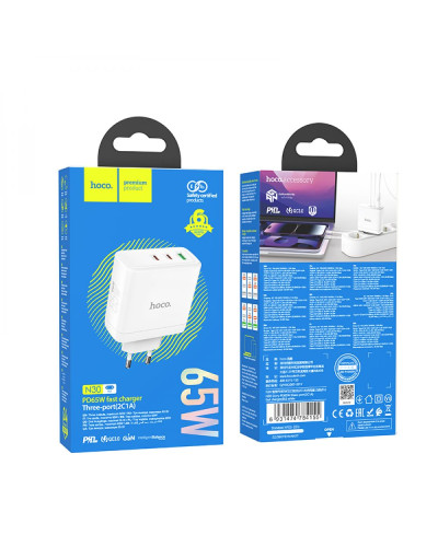 Сетевое Зарядное Устройство Hoco N30 Glory PD/QC 65W