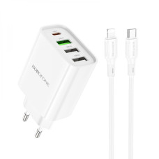 Сетевое Зарядное Устройство Borofone BA79A Clever PD20W/QC (1C3A) Type C to Lightning
