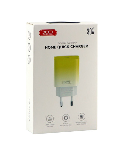 Сетевое Зарядное Устройство XO CE18 1Type-C PD/QC 30W