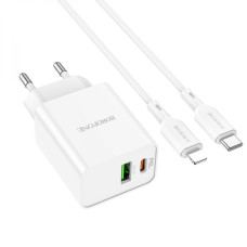 Сетевое Зарядное Устройство Borofone BA69A Resource PD20W+QC3.0 Type-C to Lightning