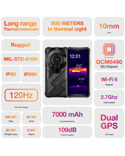 AGM G2 Pro: Нічний ТЕПЛОВІЗОР з 8/256Gb пам'яттю!