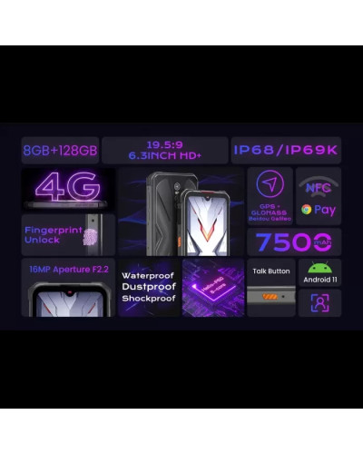 Смартфон Hotwav Cyber 9 Pro 8/128GB Blue