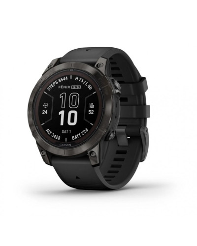 Смарт-годинник Garmin Fenix 7X Sapphire S. Black DLC Titanium w. Black Band (010-02541-22/23)