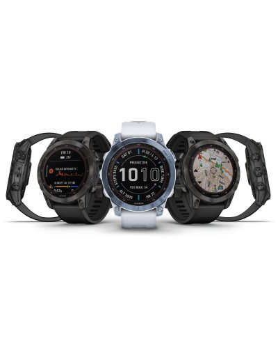 Смарт-годинник Garmin Fenix 7X Sapphire Solar Titanium w. Chestnut Leather Band (010-02541-19)