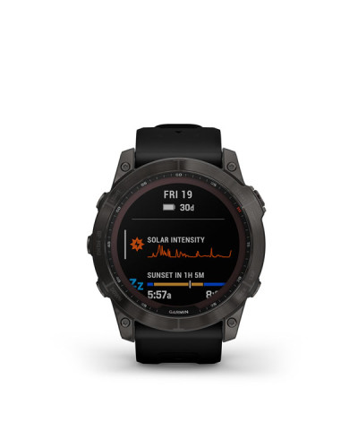Смарт-годинник Garmin Fenix 7X Sapphire Solar Titanium w. Chestnut Leather Band (010-02541-19)