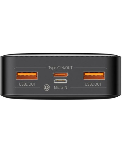 Зовнішній акумулятор (павербанк) Baseus Bipow Digital Display 20W 20000 mAh Black (PPDML-M01)