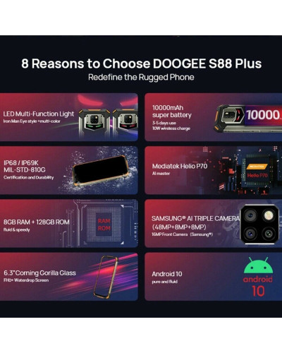 DOOGEE S88 Plus 8/128GB Black DOOGEE S88 Plus 8/128GB Black