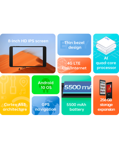 Alldocube iPlay 8T 4G: екран 8 дюймів, 3/32 Гб, чорний