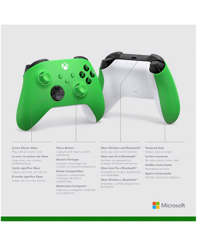 Геймпад Microsoft Xbox Series X | S Wireless Controller Velocity Green (QAU-00091)